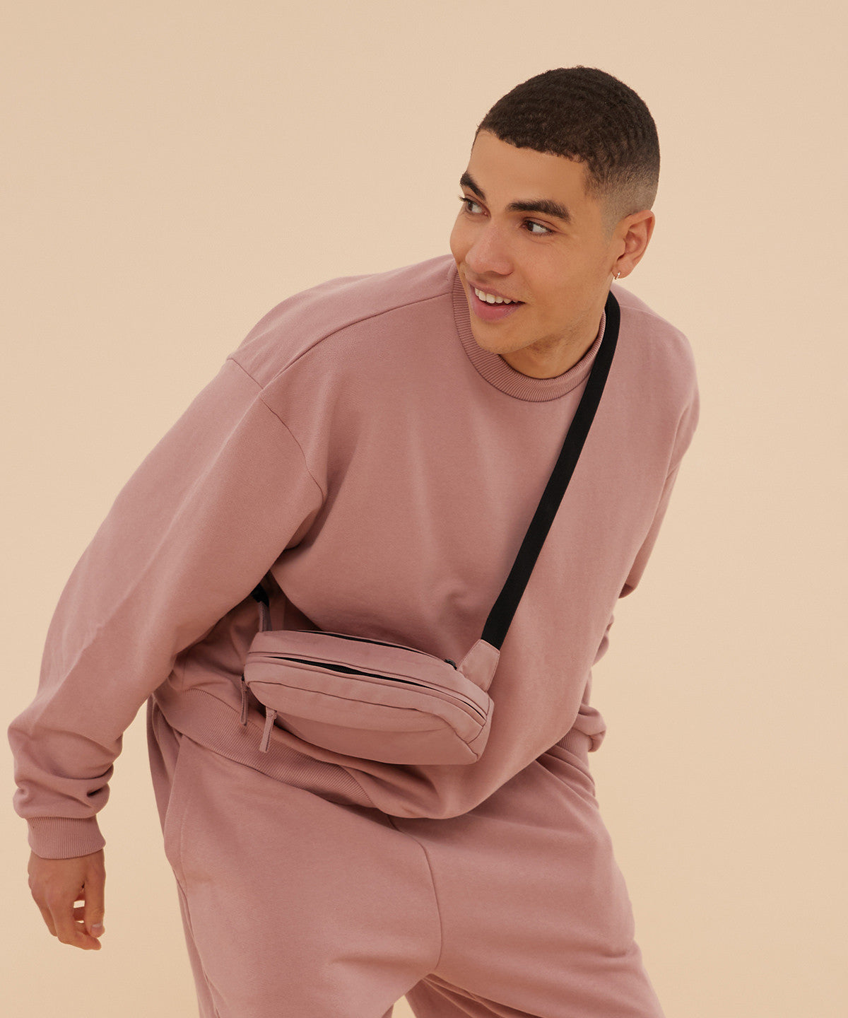 Premium Recycled Cross Body Bag | BLACK