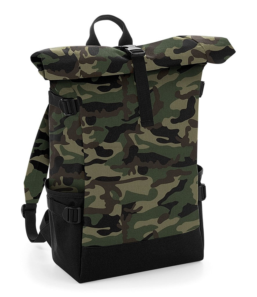 Block Roll-Top Backpack | JUNGLE CAMO/BLACK