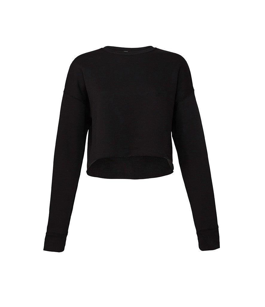 Women's Cropped Crew Fleece | BLACK