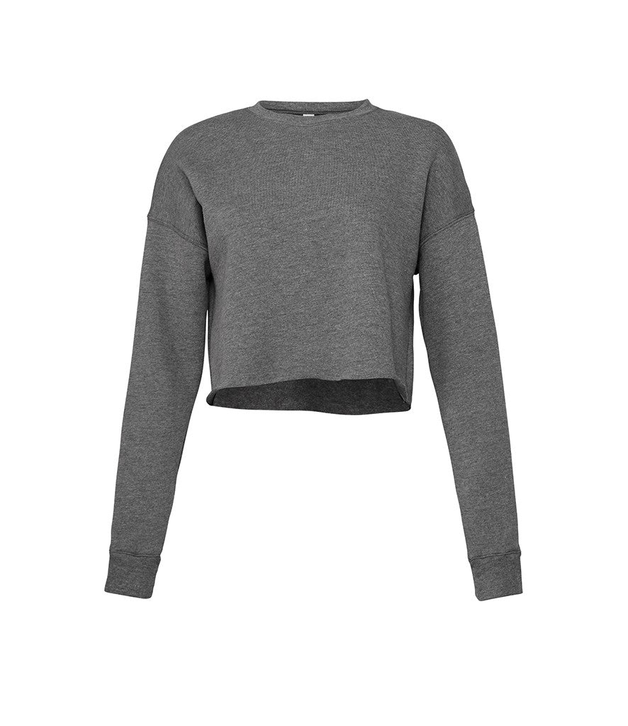 Women's Cropped Crew Fleece | DEEP HEATHER