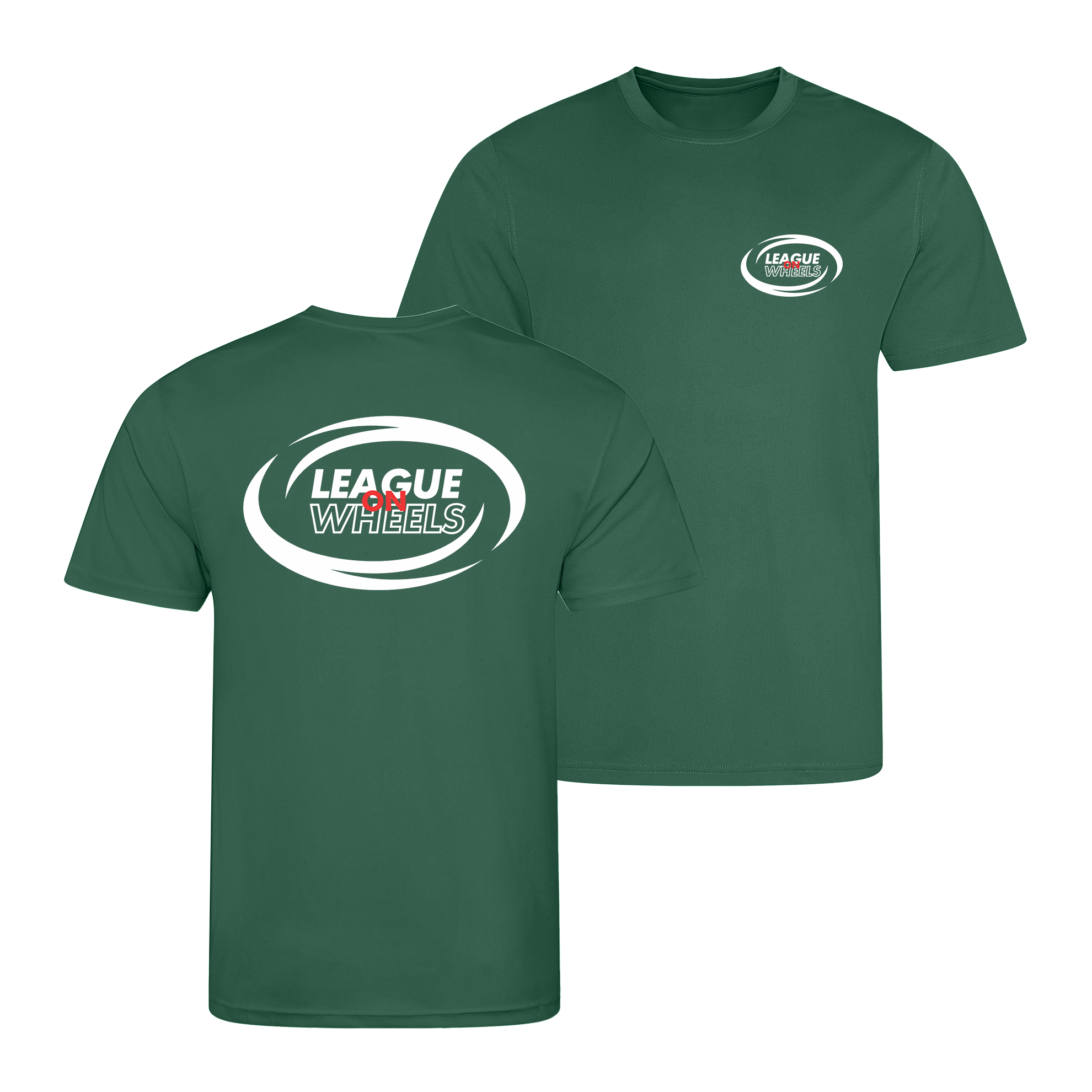 League on Wheels Kids T-Shirt | BOTTLE GREEN