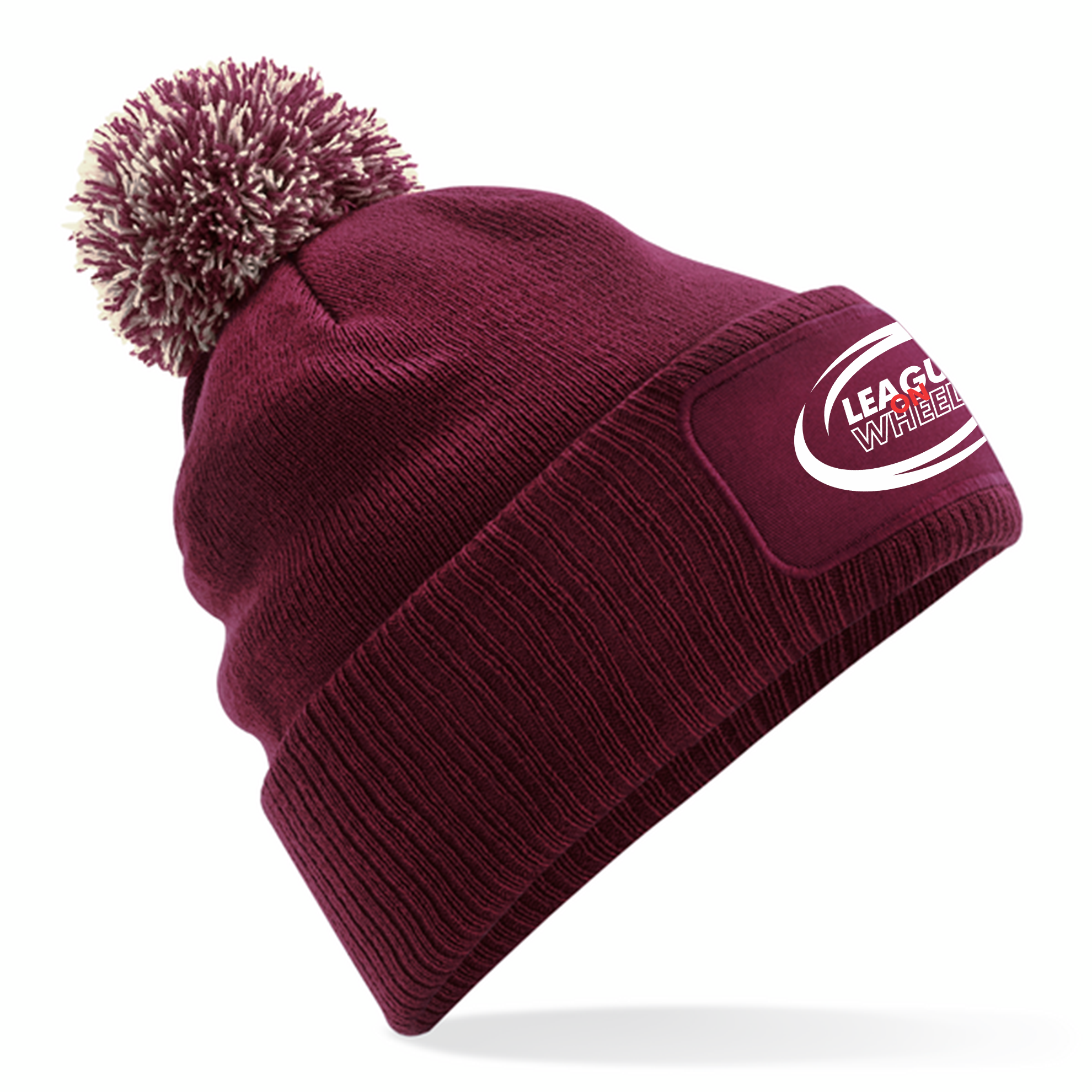 League on Wheels Beanie | BURGUNDY/OFF WHITE