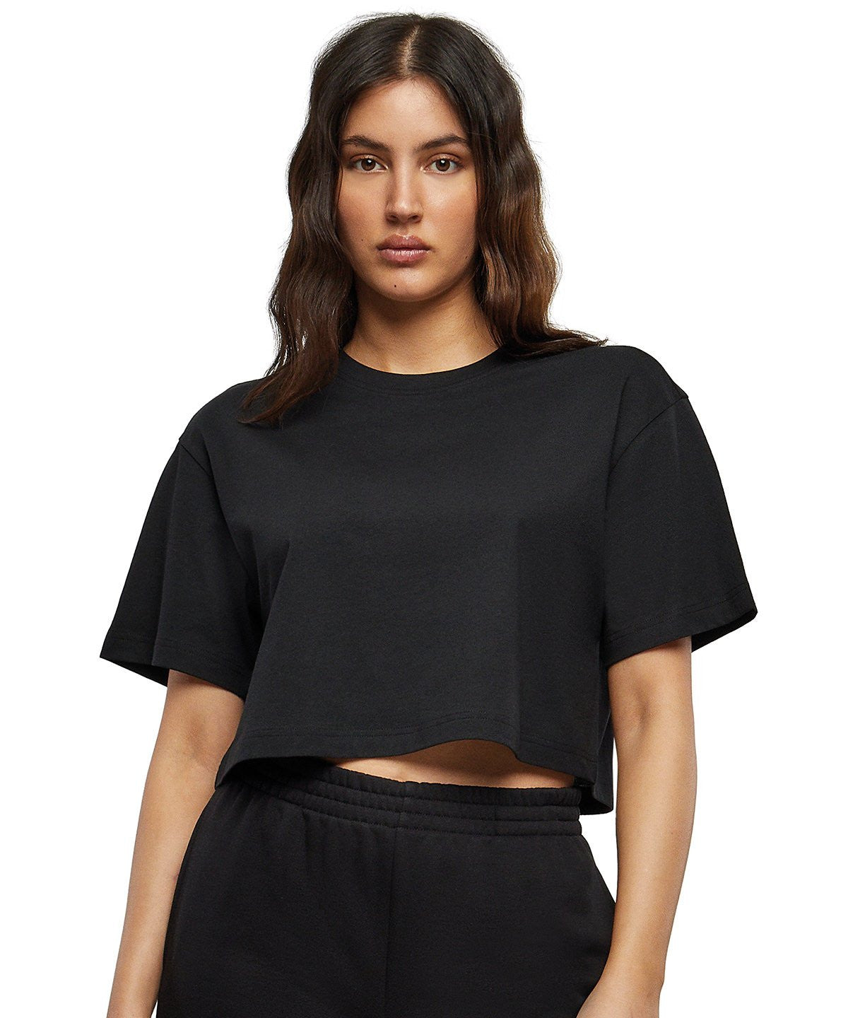 Ladies short oversized tee | BLACK
