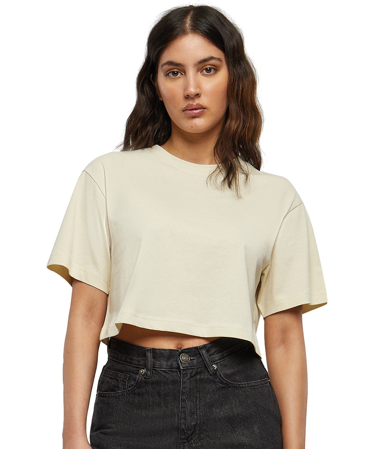 Ladies short oversized tee | BLACK