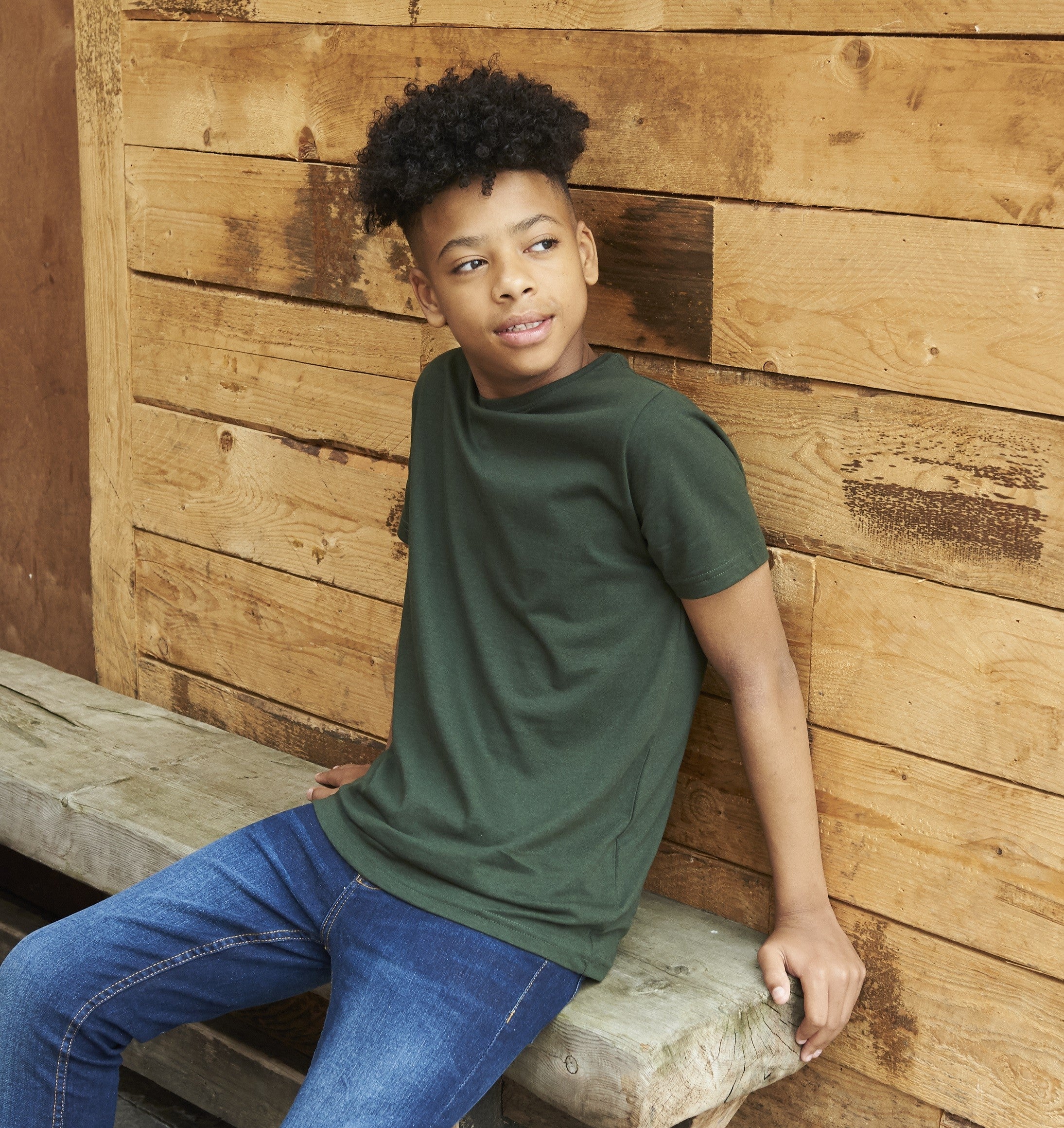Kids Cascade Organic Tee | CHARCOAL