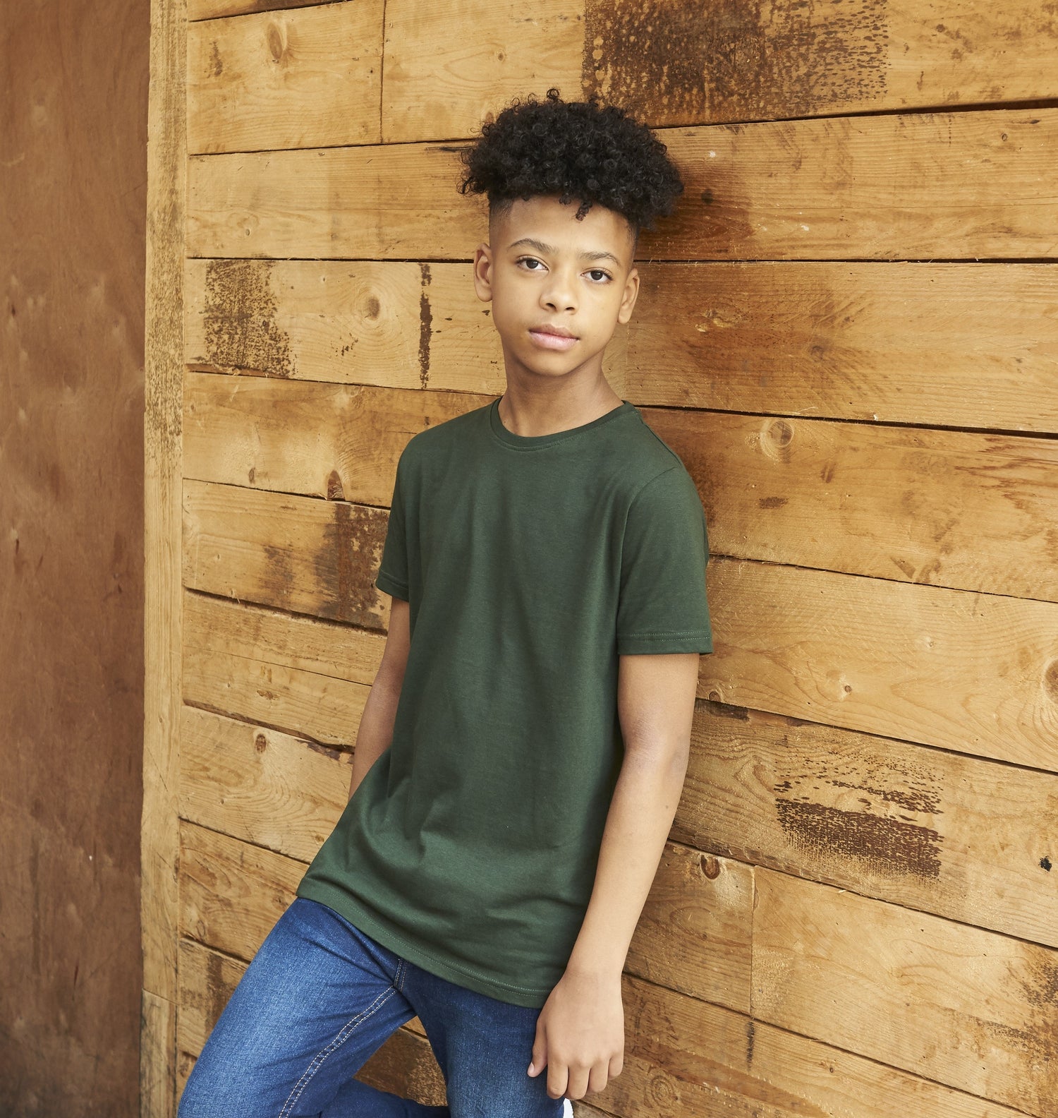 Kids Cascade Organic Tee | JET BLACK