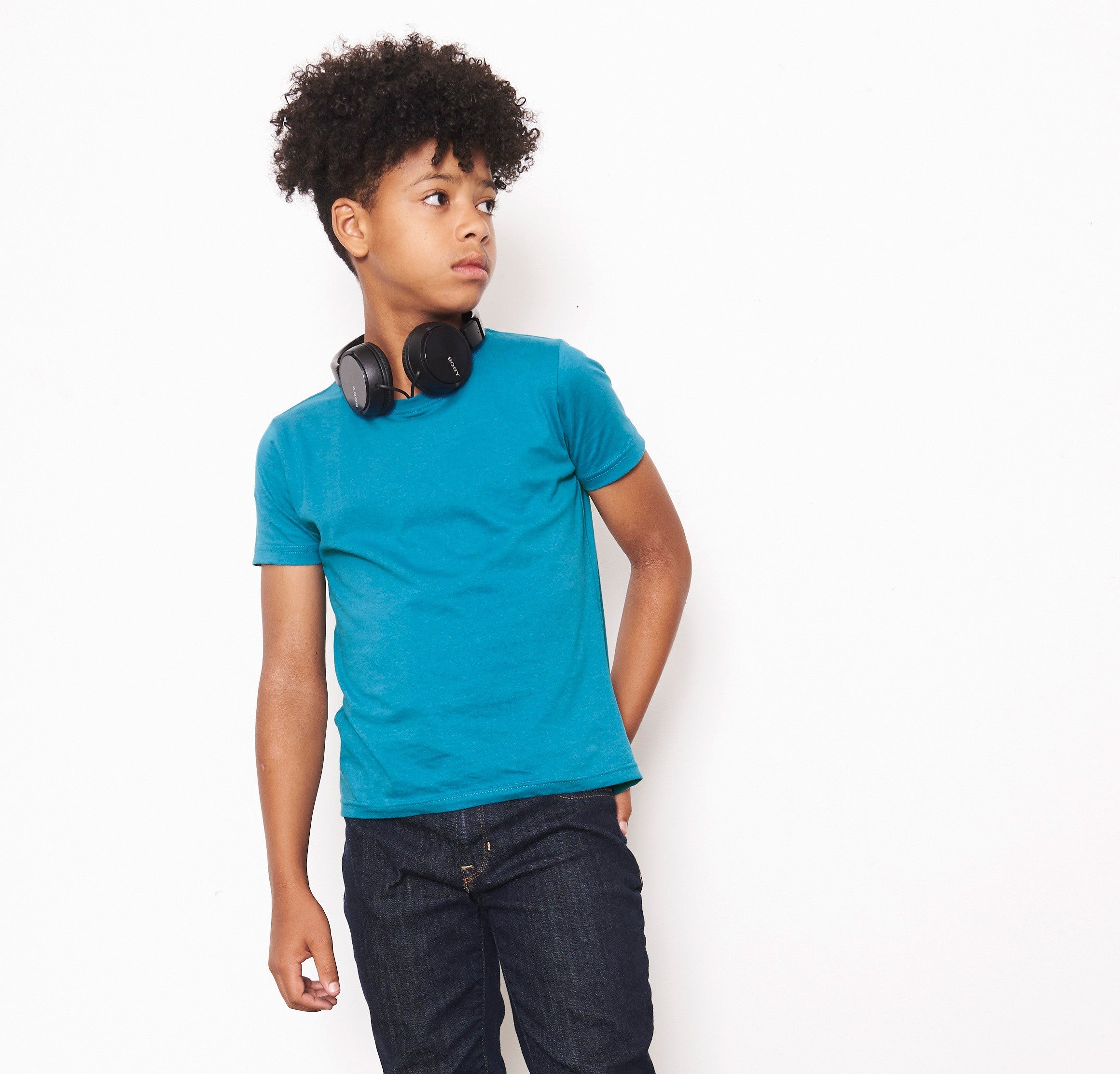 Kids Cascade Organic Tee | CHARCOAL
