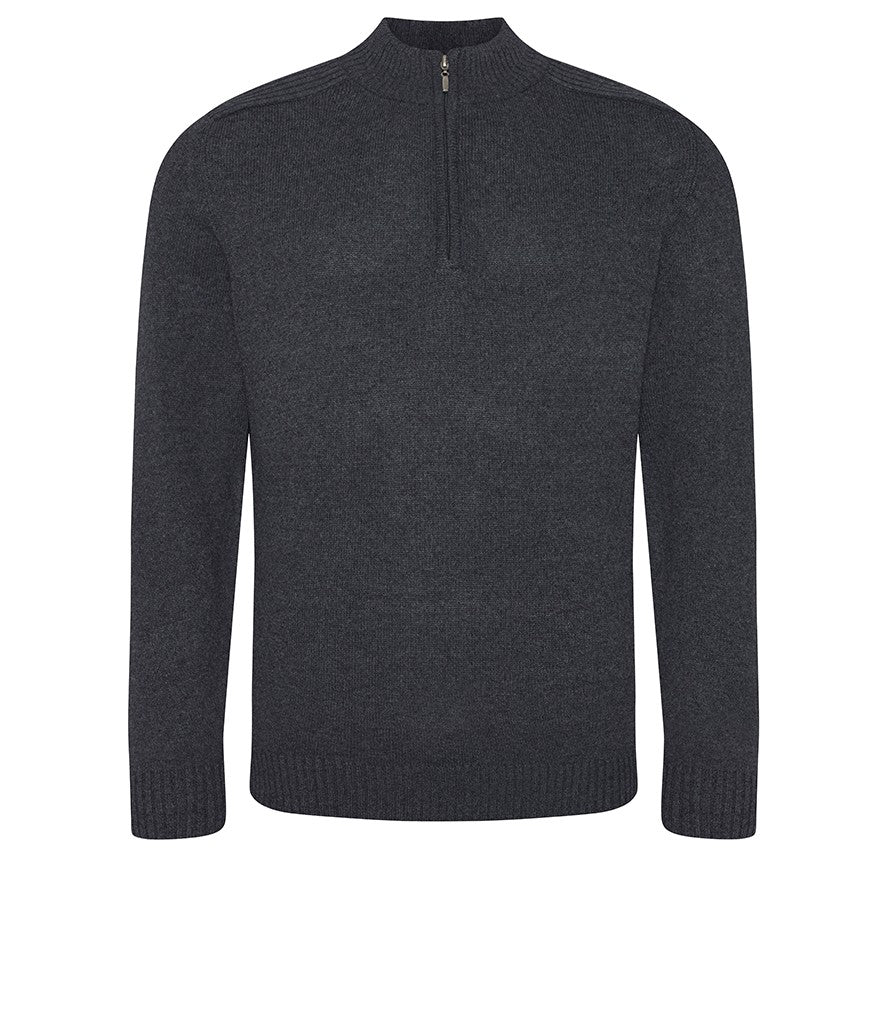 Wakhan Quarter Zip Regen Knit Sweater | CHARCOAL