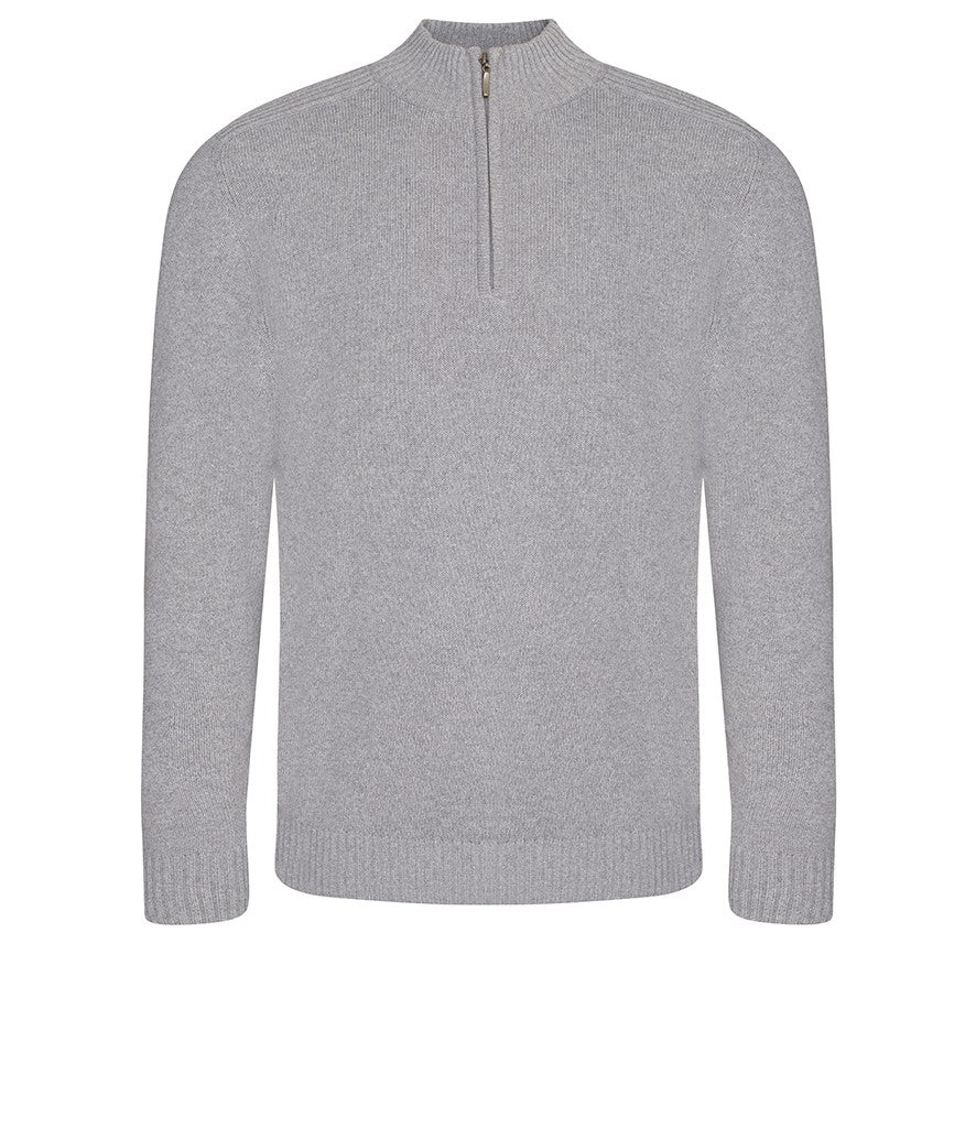 Wakhan Quarter Zip Regen Knit Sweater | HEATHER GREY