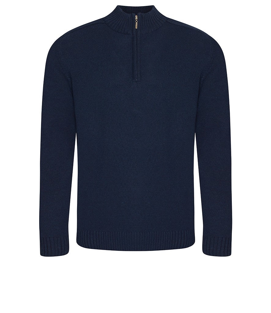 Wakhan Quarter Zip Regen Knit Sweater | NAVY