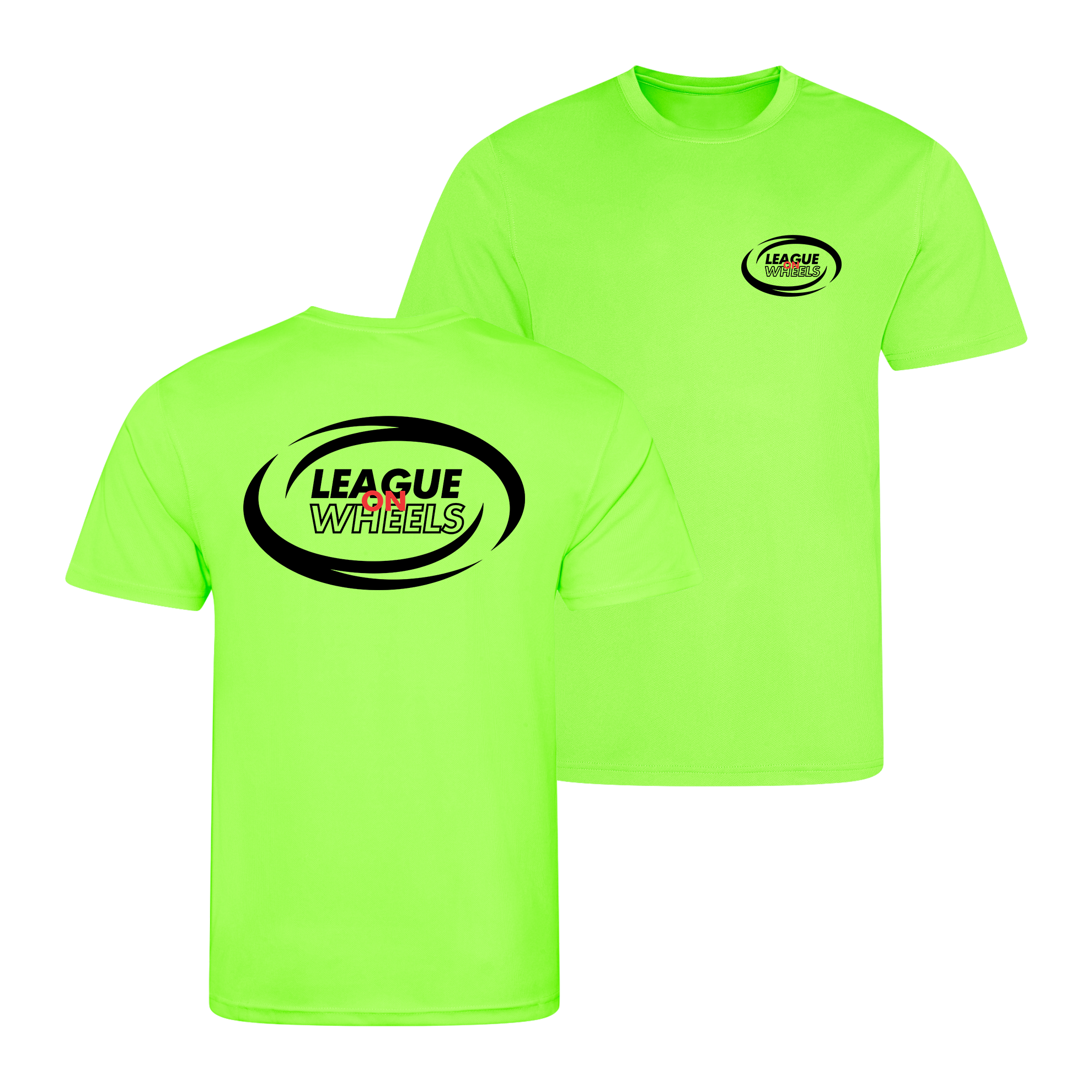 League on Wheels Kids T-Shirt | ELECTRIC GREEN