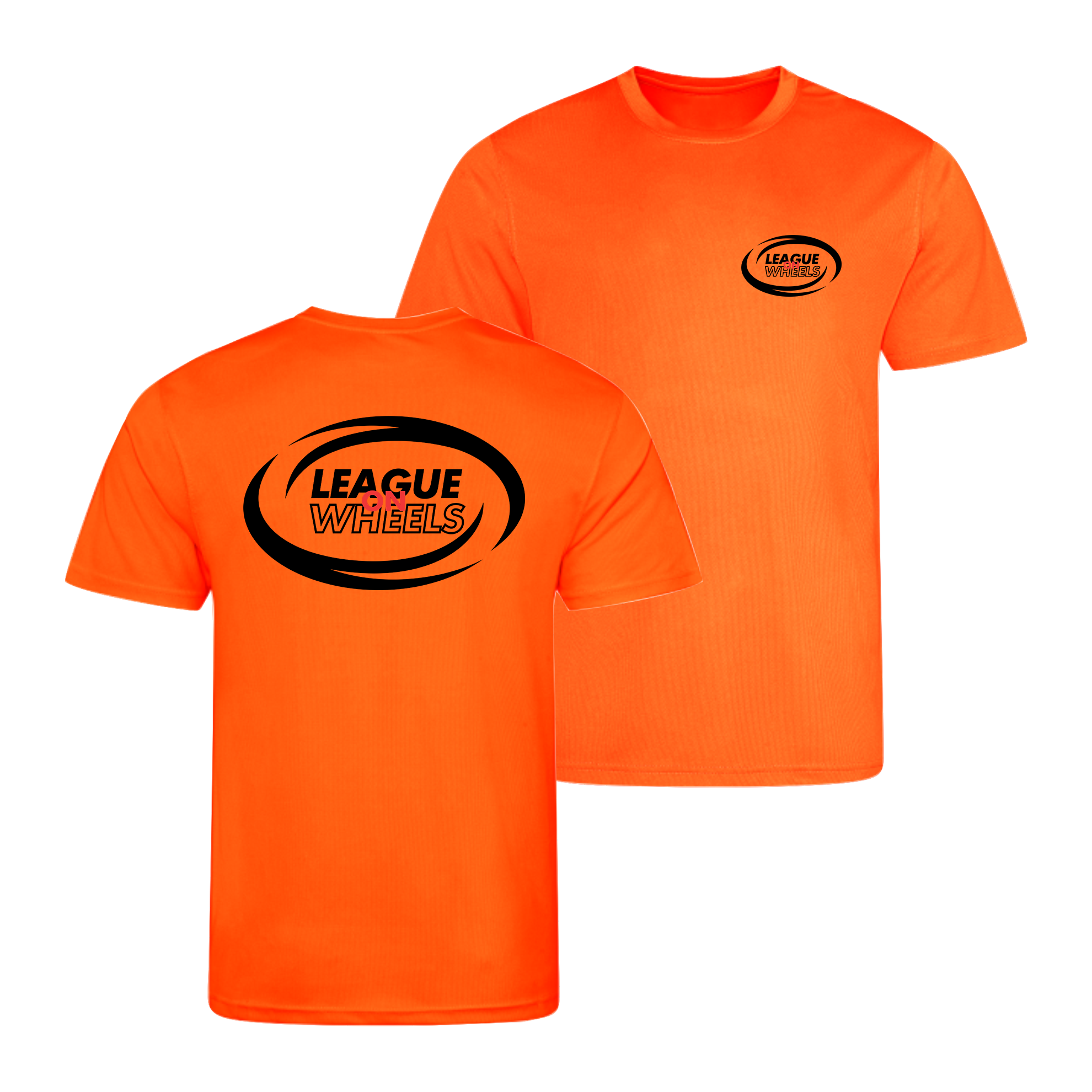 League on Wheels Kids T-Shirt | ELECTRIC ORANGE