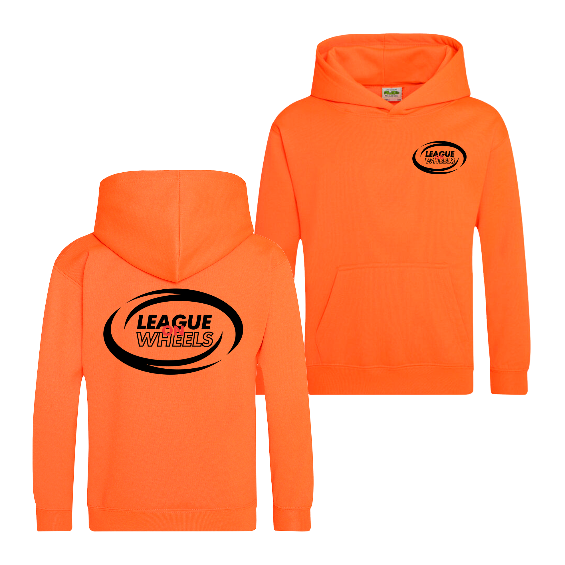 League on Wheels Kids Hoodie | ELECTRIC ORANGE