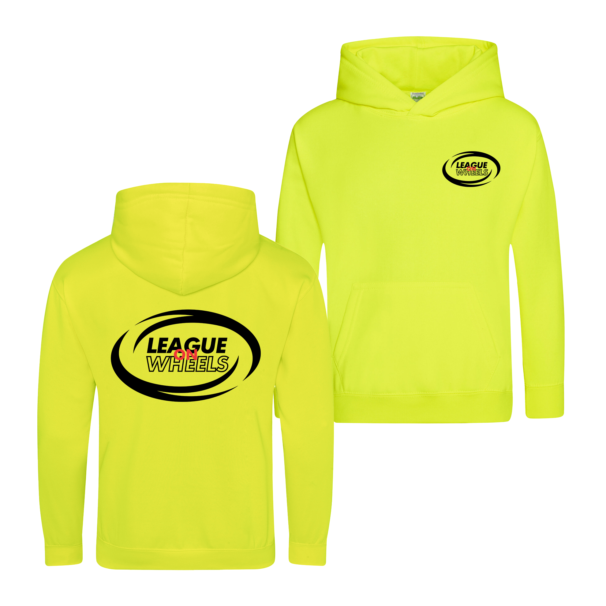 League on Wheels Kids Hoodie | ELECTRIC YELLOW