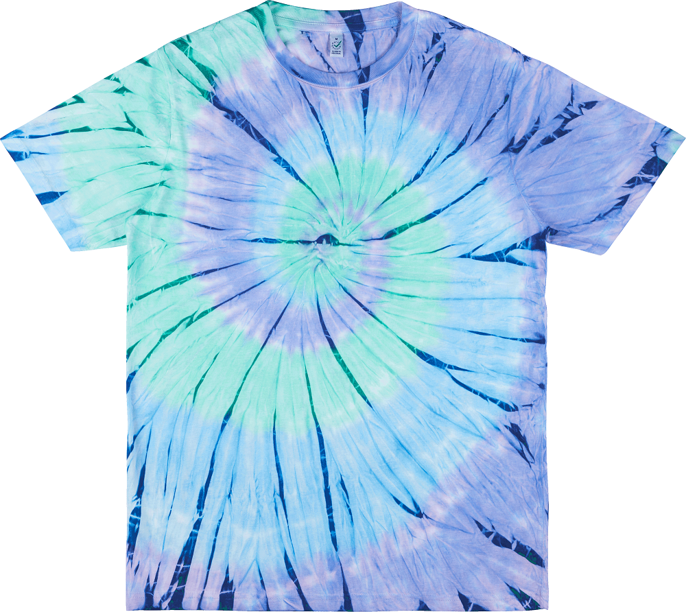 EarthPositive Unisex Classic Jersey T-Shirt | TIE DYE BLUE GREEN
