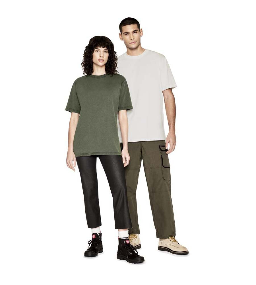 EarthPositive Unisex Oversized Heavy T-Shirt | STONE WASH BLACK