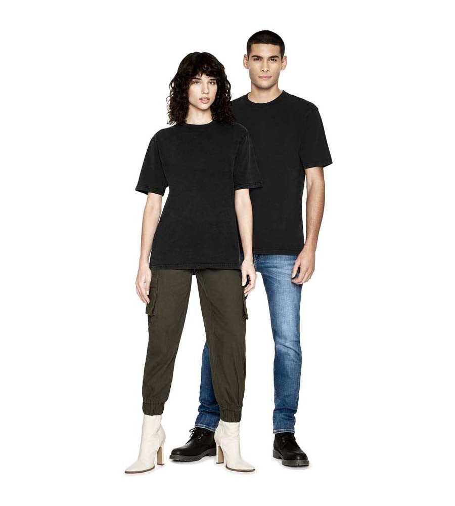 EarthPositive Unisex Oversized Heavy T-Shirt | STONE WASH DENIM