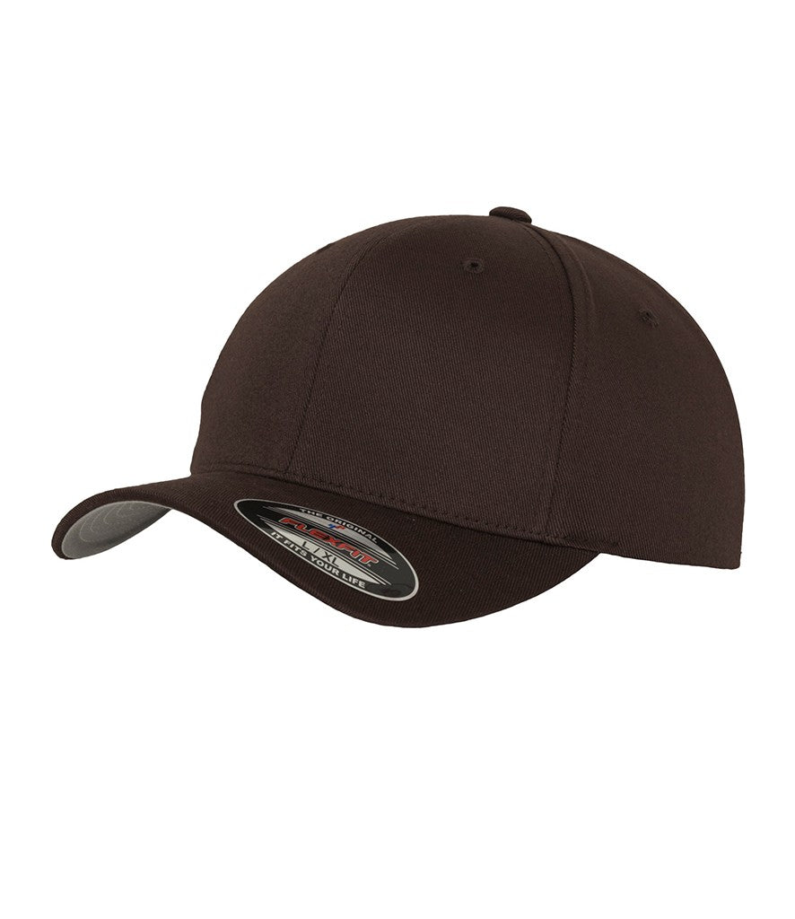 Flexfit Fitted Baseball Cap | BROWN (SILVER UNDERPEAK)
