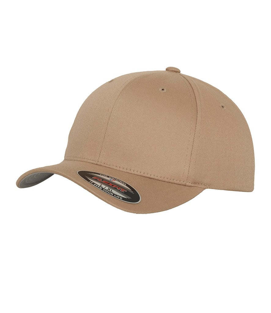 Flexfit Fitted Baseball Cap | KHAKI (SILVER UNDERPEAK)