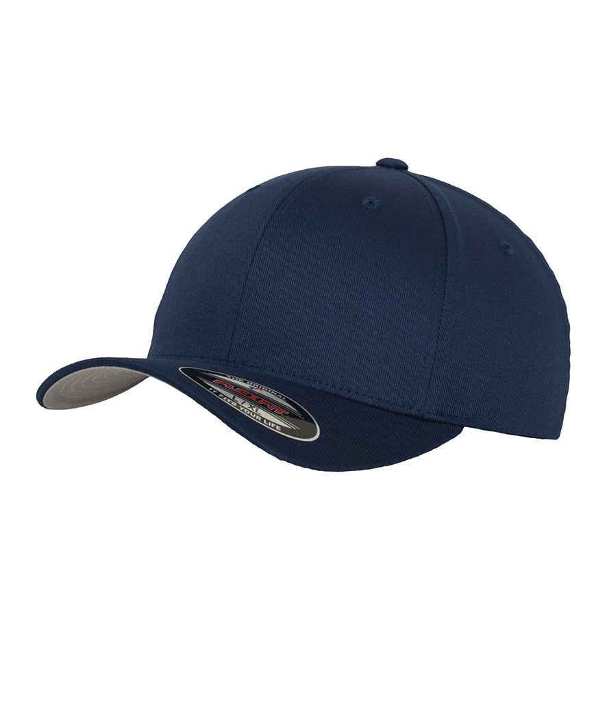 Flexfit Fitted Baseball Cap | NAVY (SILVER UNDERPEAK)