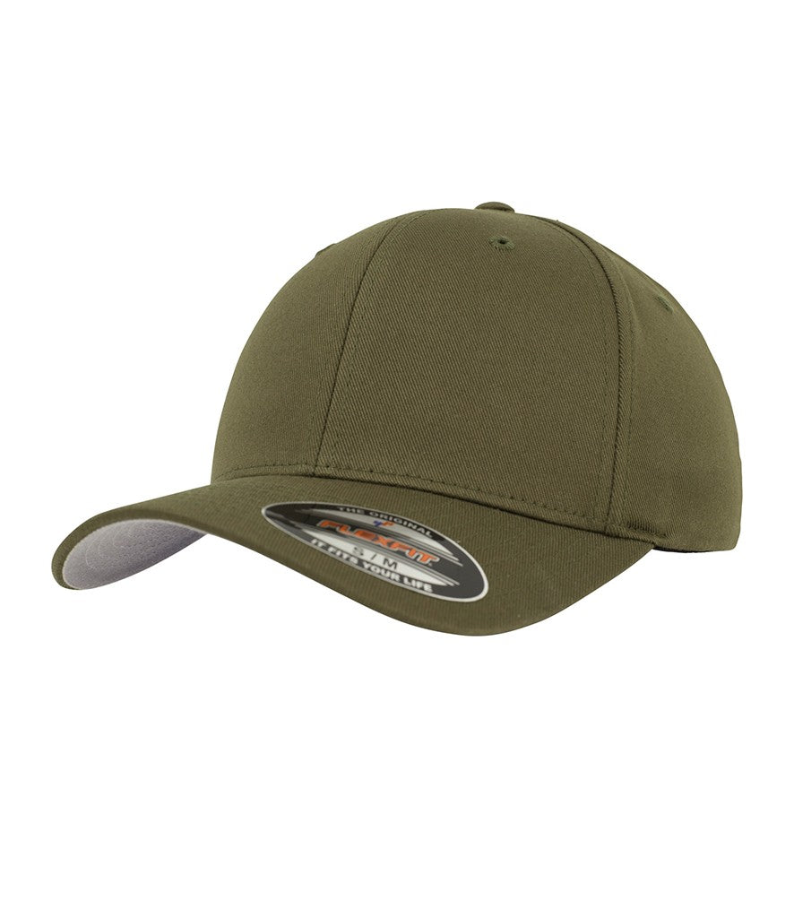 Flexfit Fitted Baseball Cap | OLIVE (SILVER UNDERPEAK)