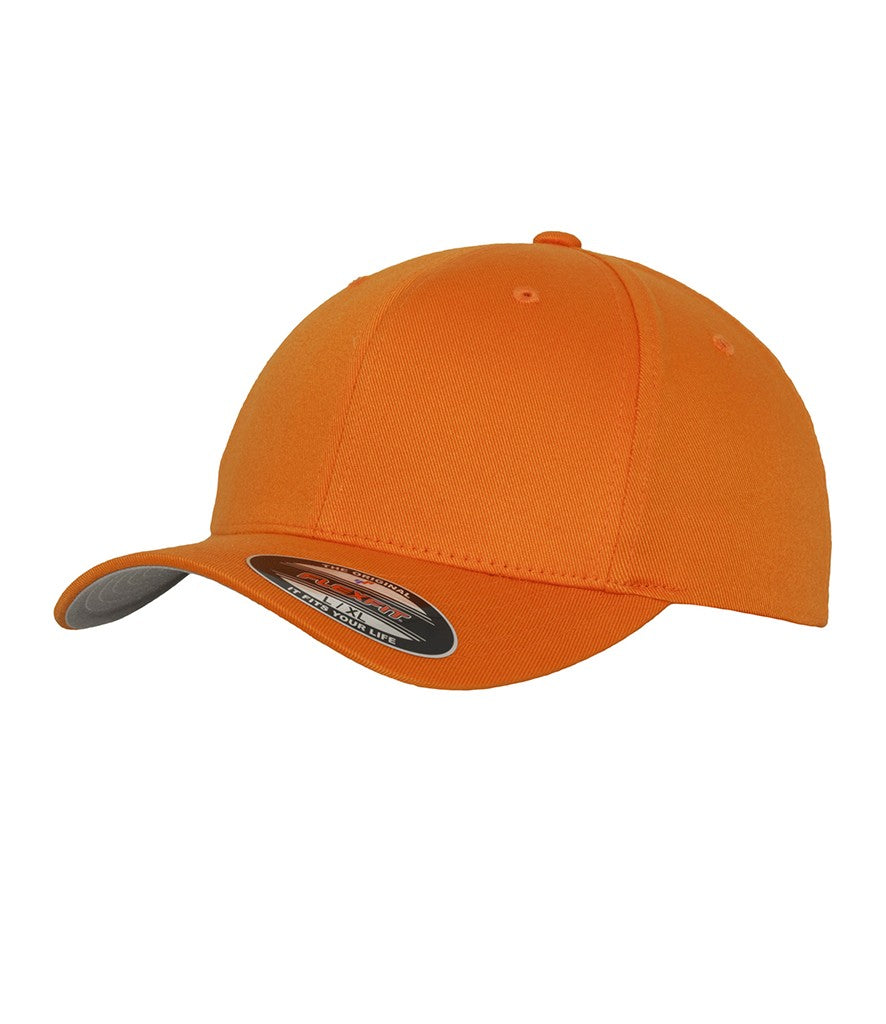 Flexfit Fitted Baseball Cap | ORANGE (SILVER UNDERPEAK)