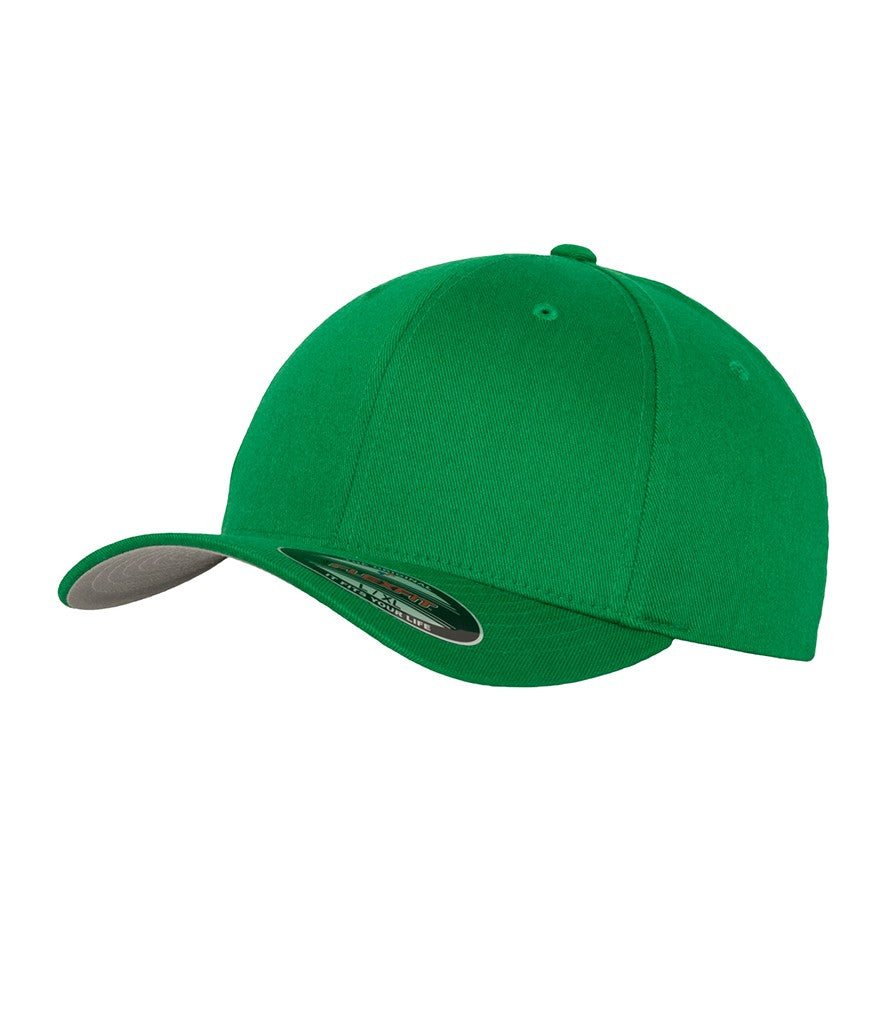 Flexfit Fitted Baseball Cap | PEPPER GREEN (SILVER UNDERPEAK)