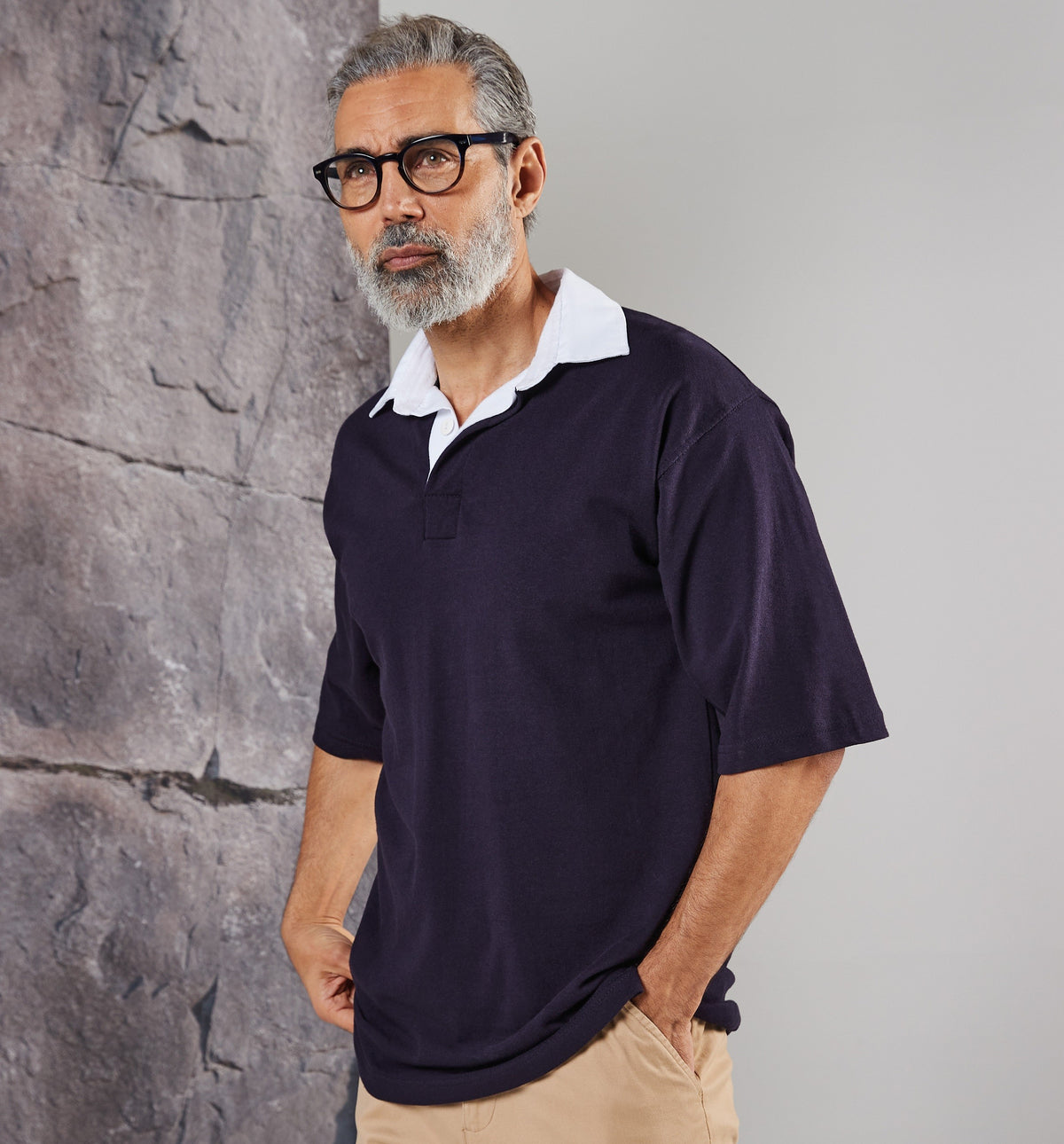 Short Sleeve Rugby Shirt | NAVY