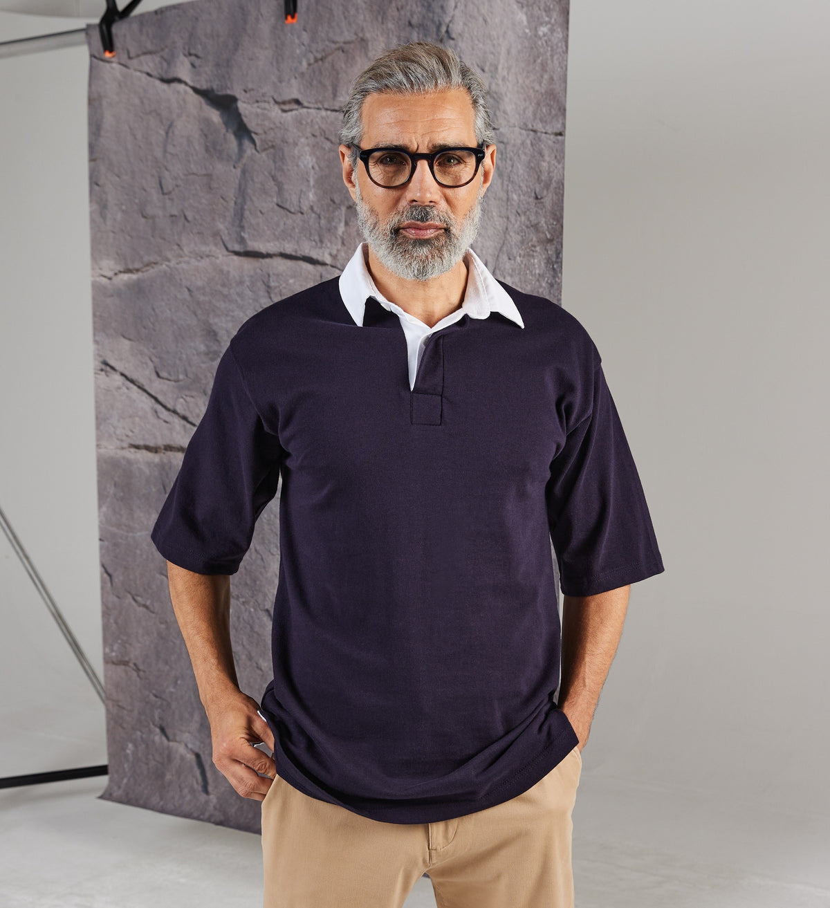 Short Sleeve Rugby Shirt | NAVY