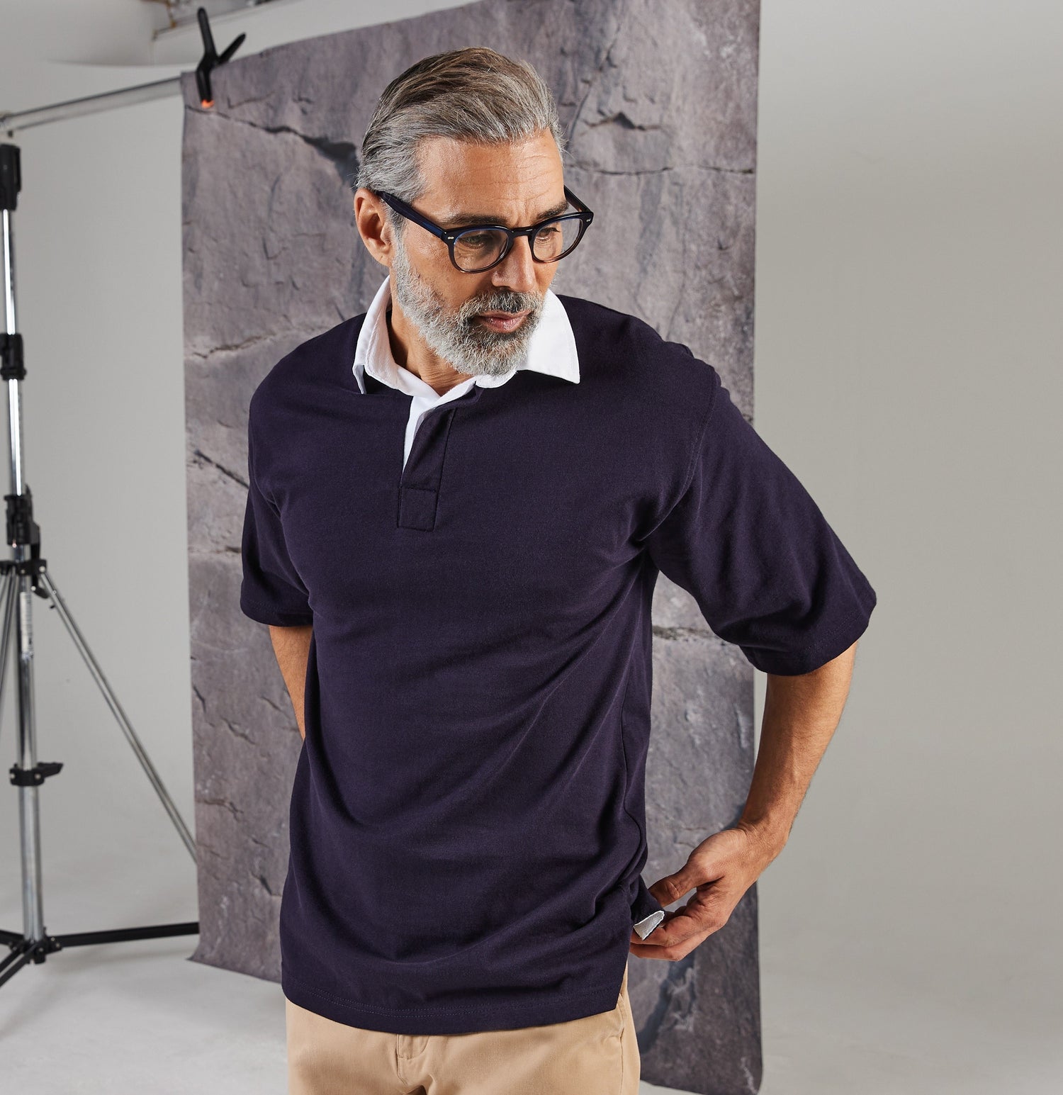 Short Sleeve Rugby Shirt | NAVY