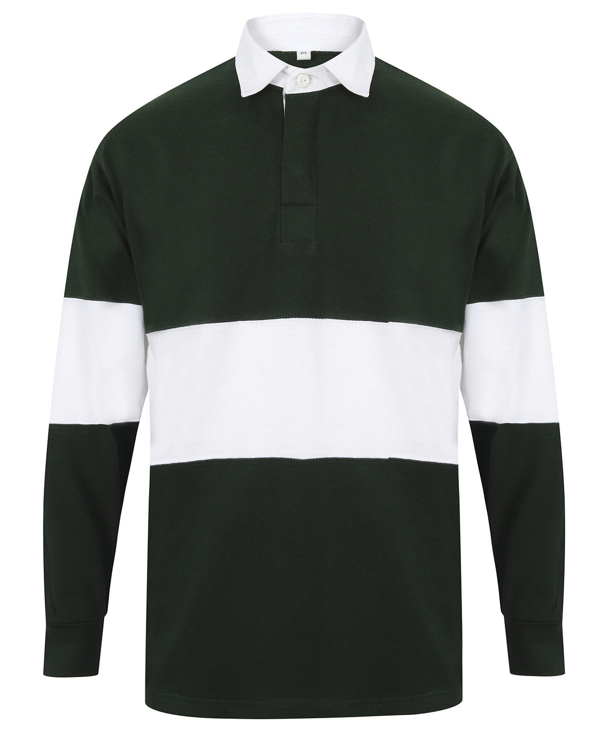 Panelled rugby shirt | BOTTLE/WHITE