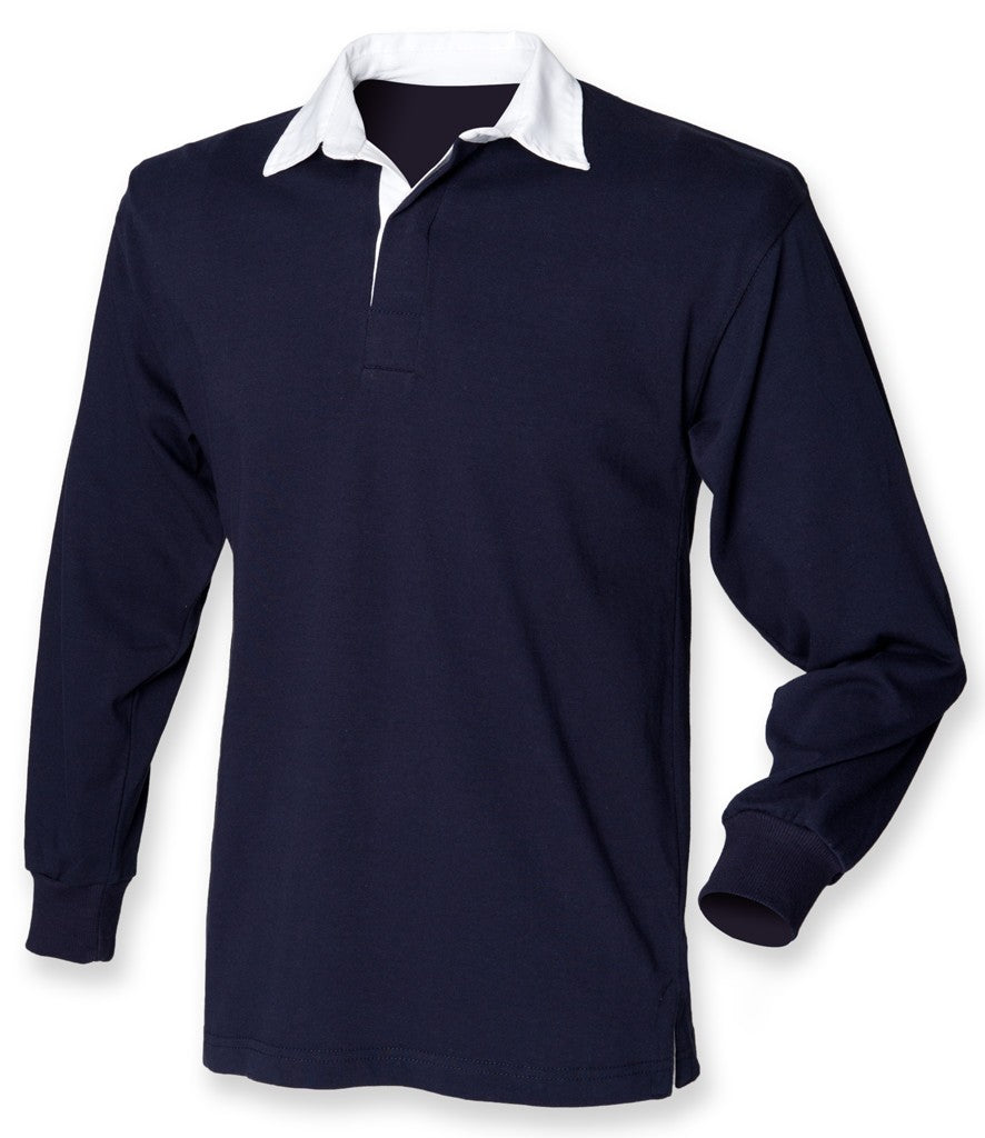 Long Sleeve Plain Rugby Top | NAVY