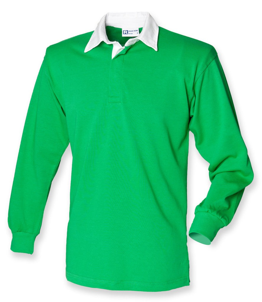 Long Sleeve Classic Rugby Shirt | BRIGHT GREEN/WHITE