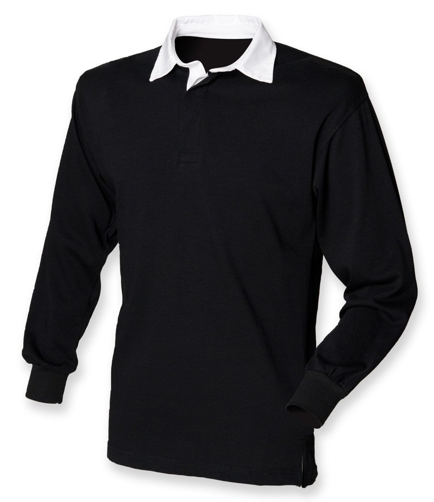 Long Sleeve Classic Rugby Shirt | BLACK/WHITE