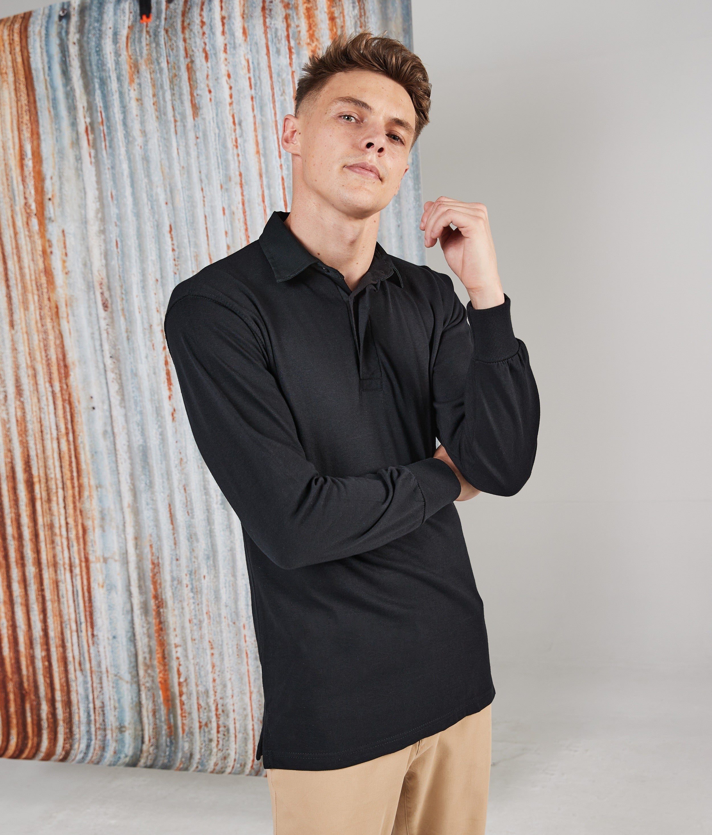 Long Sleeve Classic Rugby Shirt | NAVY/NAVY