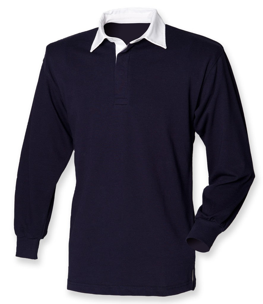 Long Sleeve Classic Rugby Shirt | NAVY/WHITE