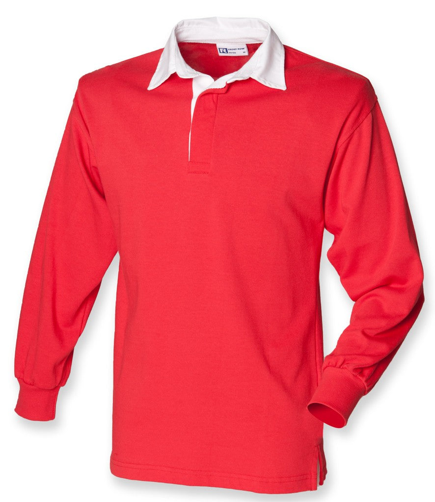 Long Sleeve Classic Rugby Shirt | RED/WHITE