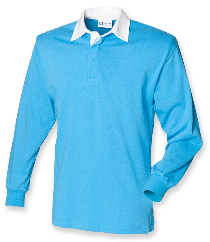 Long Sleeve Classic Rugby Shirt | SURF BLUE/WHITE