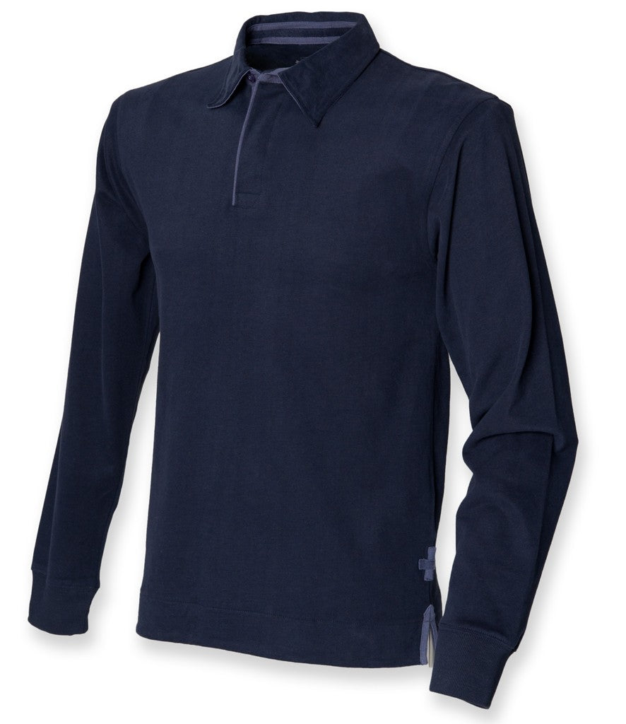Brushed Long Sleeve Rugby Shirt | NAVY