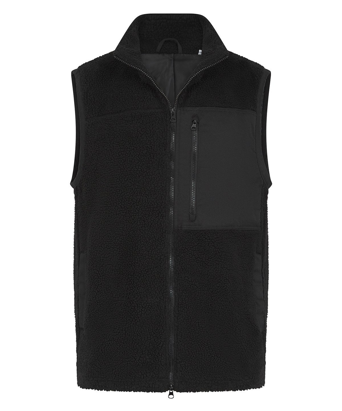 Recycled Sherpa Gilet | BLACK