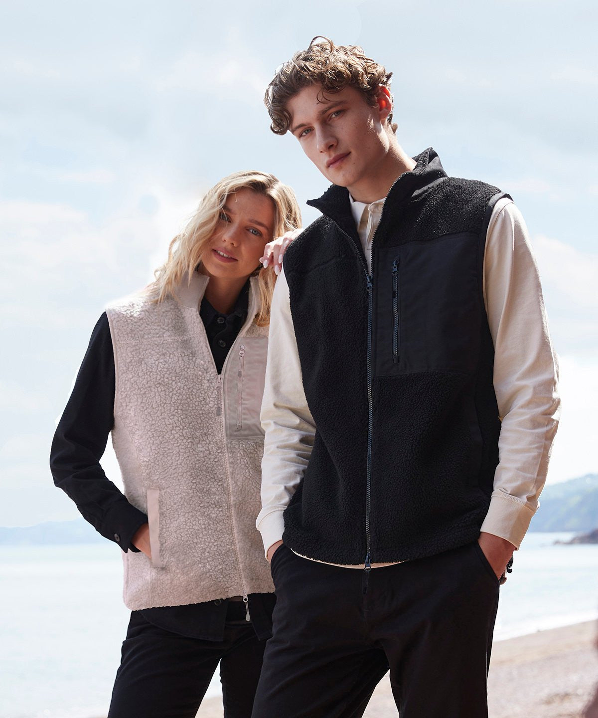 Recycled Sherpa Gilet | NAVY
