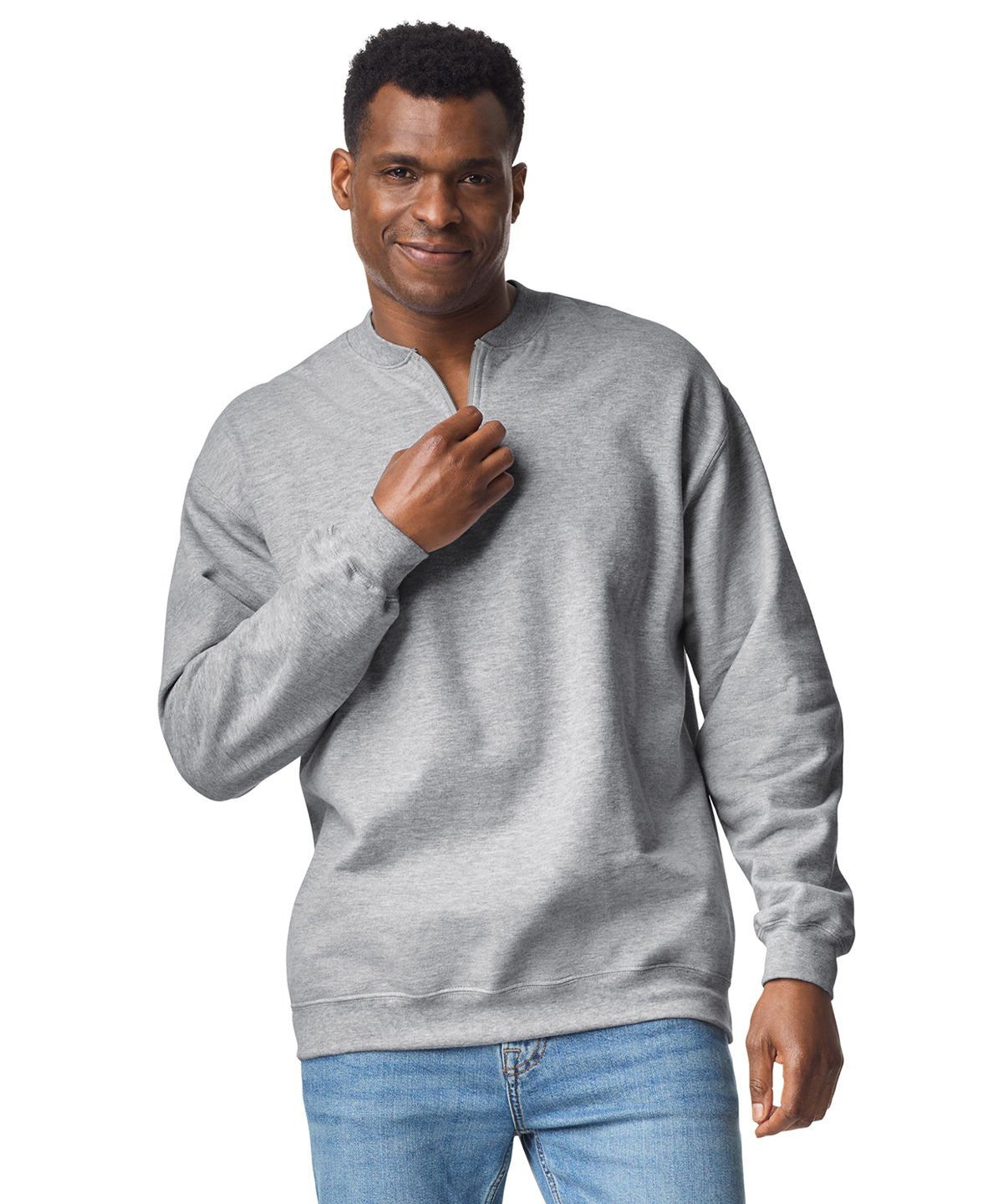 Softstyle Midweight Quarter Zip Sweatshirt | SAND