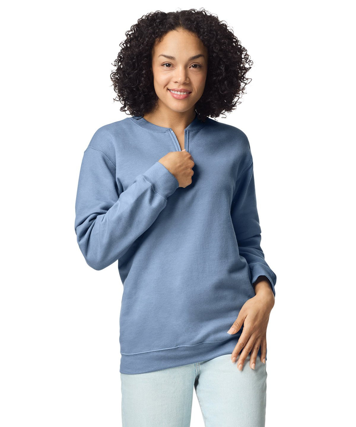 Softstyle Midweight Quarter Zip Sweatshirt | OFF WHITE