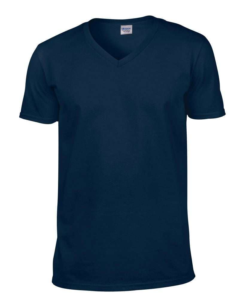 Soft Style Adult V-Neck T-Shirt | NAVY
