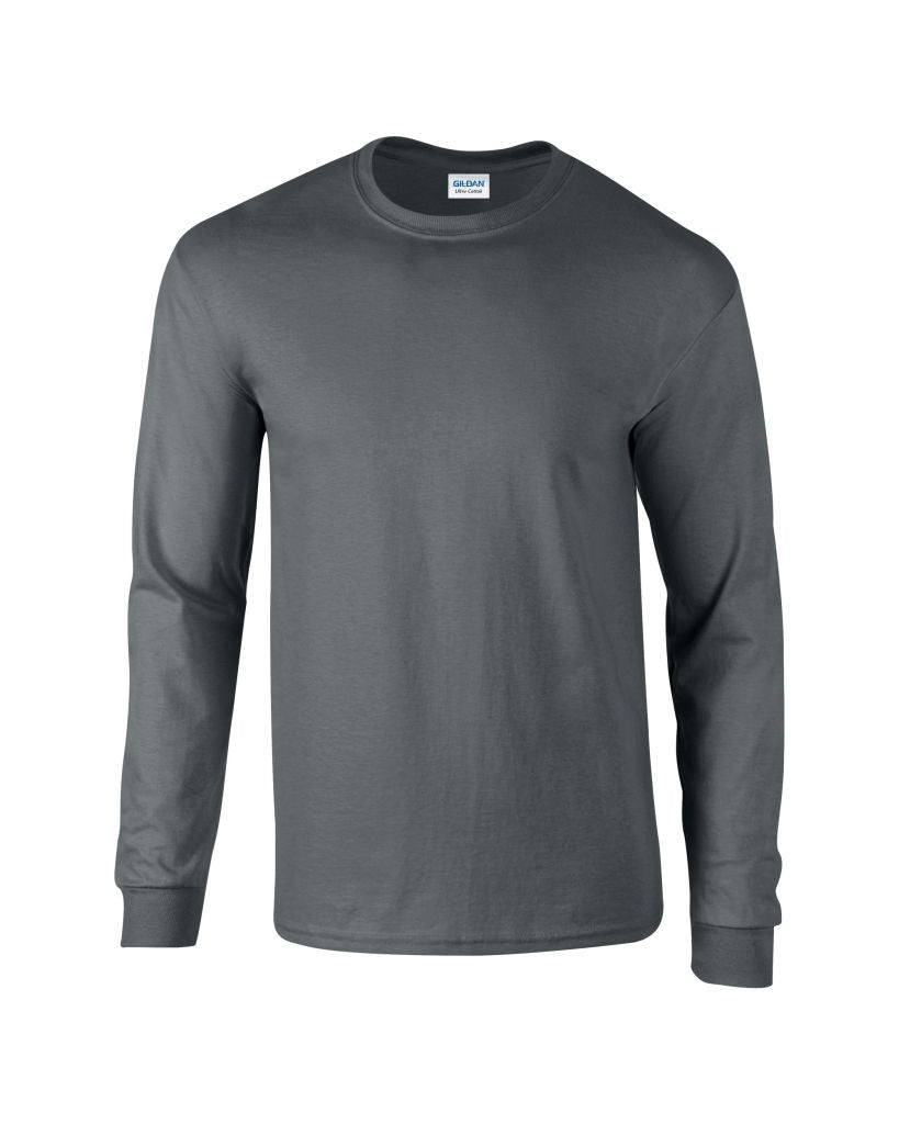 Ultra Cotton Adult Long Sleeve T | CHARCOAL