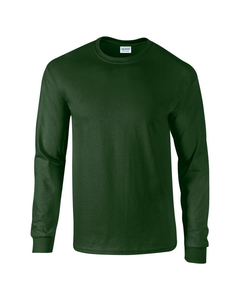 Ultra Cotton Adult Long Sleeve T | FOREST GREEN