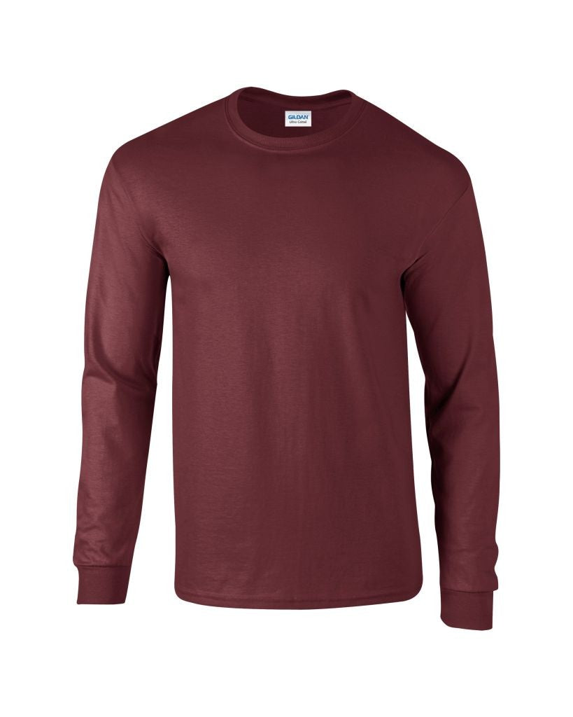 Ultra Cotton Adult Long Sleeve T | MAROON