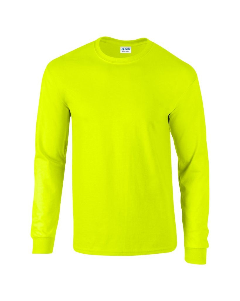 Ultra Cotton Adult Long Sleeve T | SAFETY GREEN