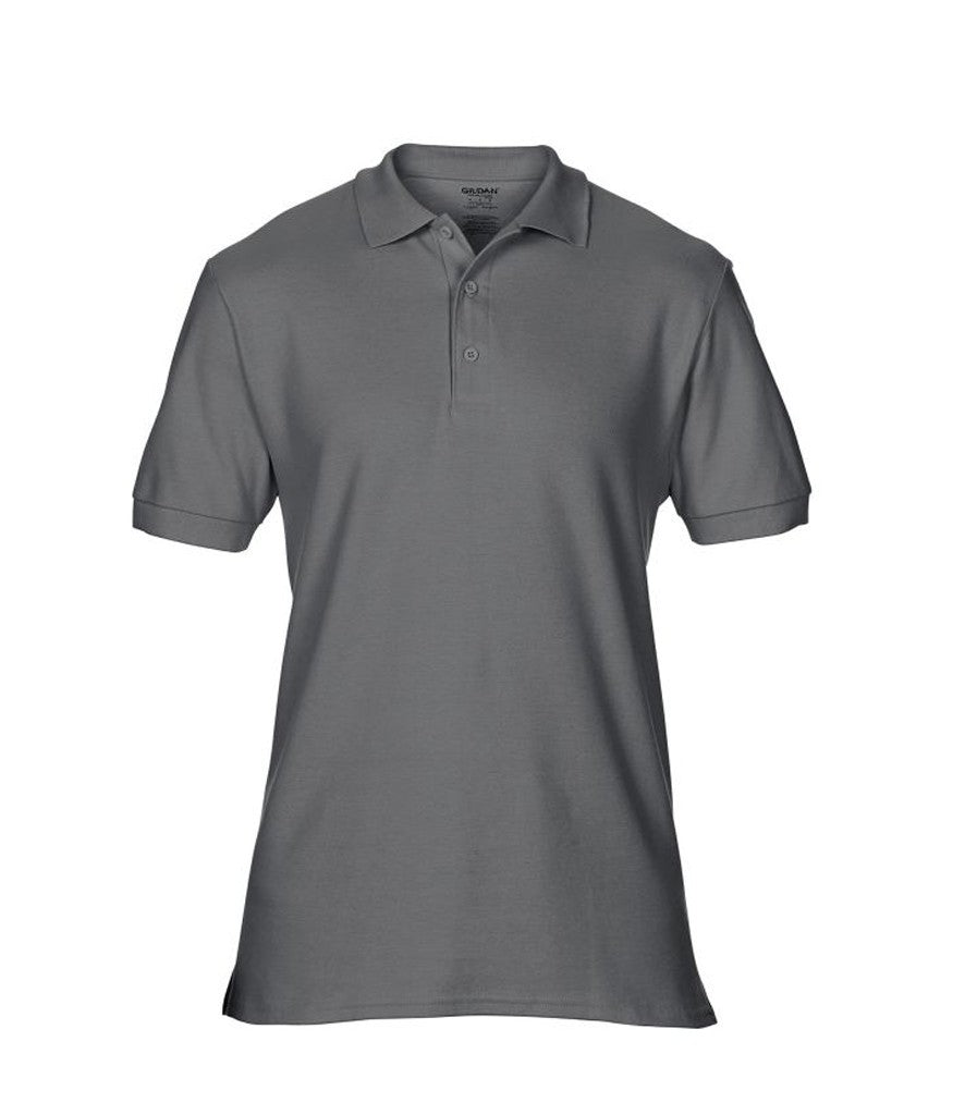 Premium Cotton Double Pique Sport Shirt | CHARCOAL