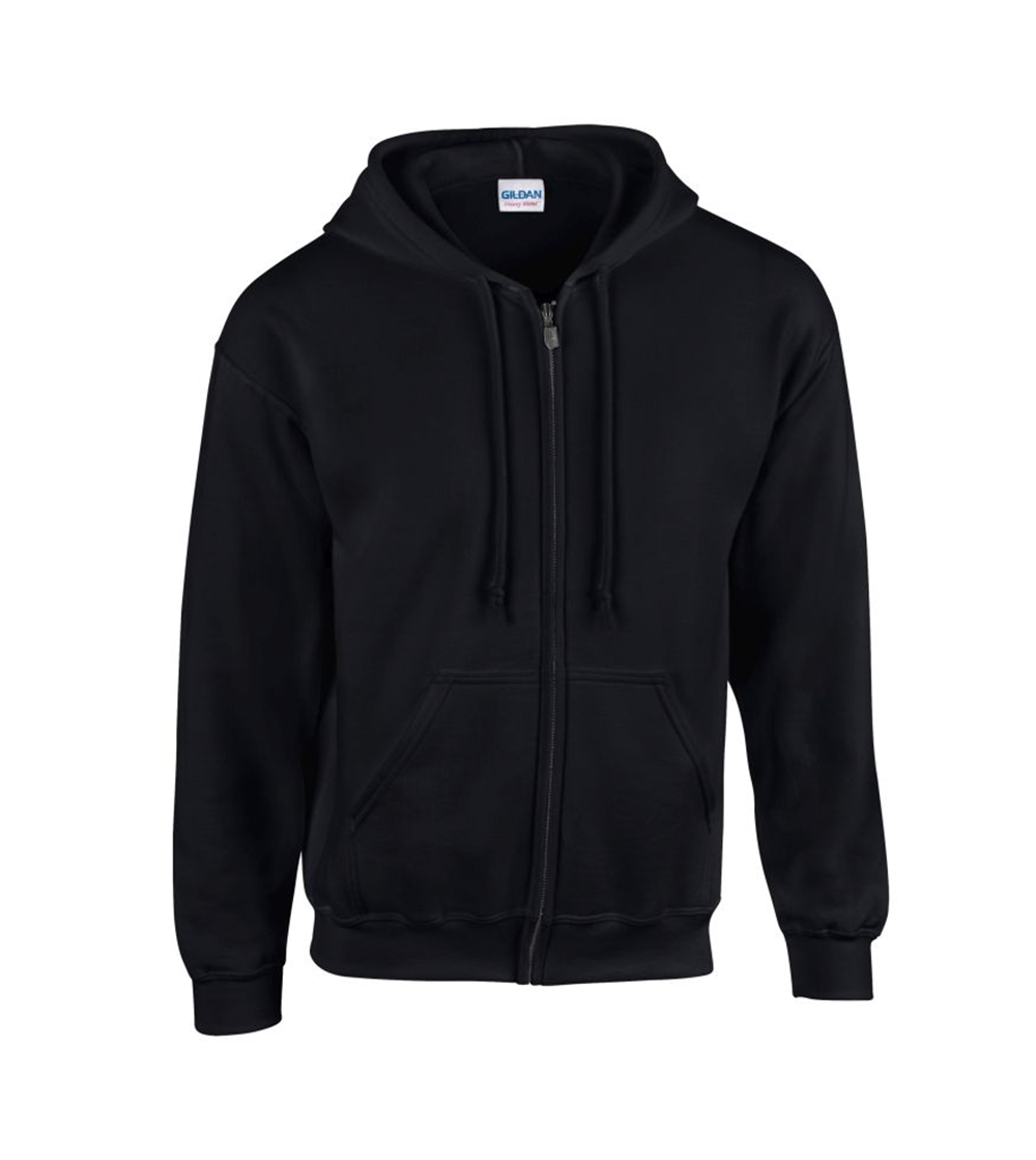 Heavyweight Blend Adult Full Zip Hooded Sweatshirt | BLACK